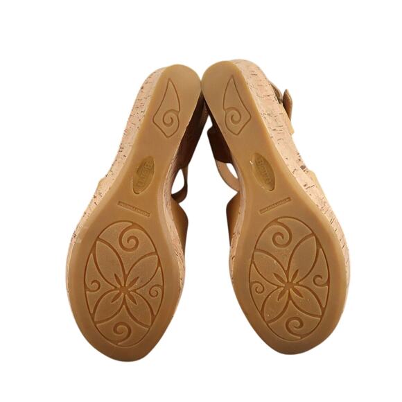 Born Shoes Women 11 Sandal Wedge Leather Ankle Strap Open Toe Agnio Cork Comfort - Picture 13 of 16